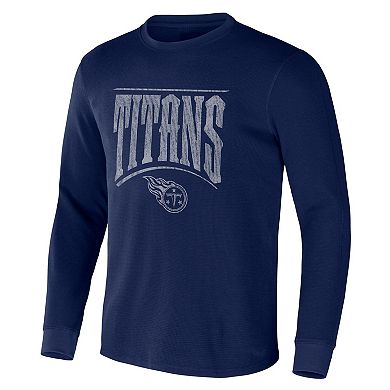 Men's NFL x Darius Rucker Collection by Fanatics Navy Tennessee Titans Long Sleeve Thermal T-Shirt