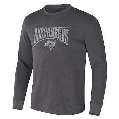 Men's NFL x Darius Rucker Collection by Fanatics Charcoal Tampa Bay Buccaneers Long Sleeve Thermal T-Shirt