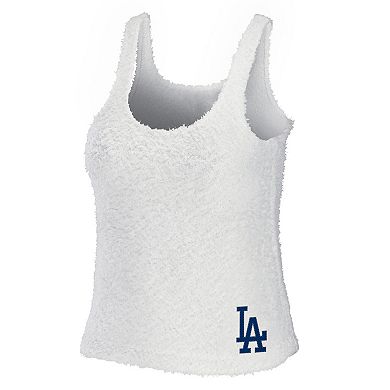 Women's WEAR by Erin Andrews Cream Los Angeles Dodgers Cozy Lounge Tank Top & Pants Set