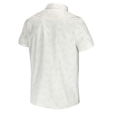 Men's NFL x Darius Rucker Collection by Fanatics White Denver Broncos Woven Button-Up T-Shirt