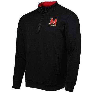 Men's Colosseum Black Maryland Terrapins Tortugas Quarter-Zip Sweatshirt
