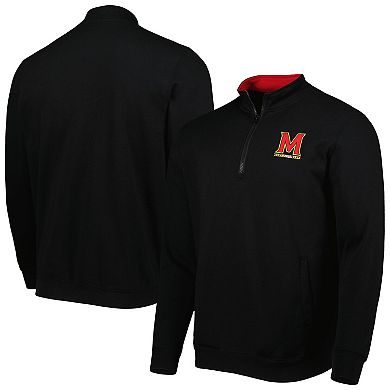 Men's Colosseum Black Maryland Terrapins Tortugas Quarter-Zip Sweatshirt