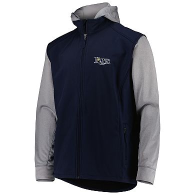 Men's Dunbrooke Navy/Heather Gray Tampa Bay Rays Alpha Full-Zip Jacket