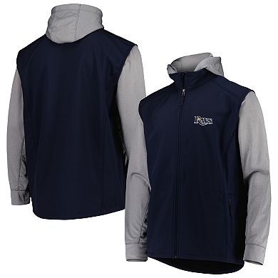 Men's Dunbrooke Navy/Heather Gray Tampa Bay Rays Alpha Full-Zip Jacket