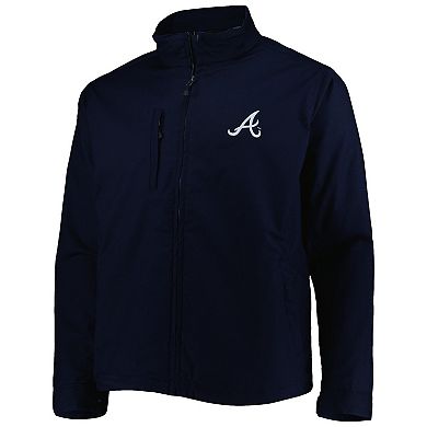 Men's Dunbrooke Navy Atlanta Braves Journey Tri-Blend Full-Zip Jacket