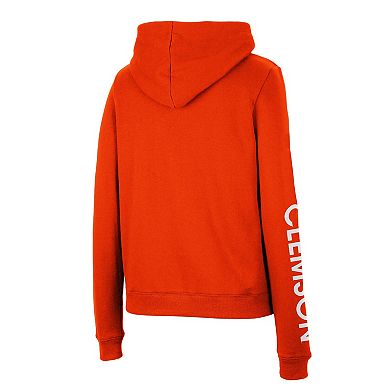 Women's Colosseum Orange Clemson Tigers 3-Hit Pullover Sweatshirt