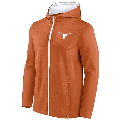 Men's Fanatics Branded Texas Orange Texas Longhorns Ball Carrier Full-Zip Hoodie