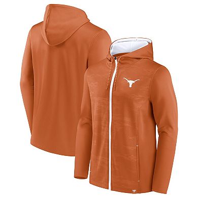 Men's Fanatics Branded Texas Orange Texas Longhorns Ball Carrier Full-Zip Hoodie