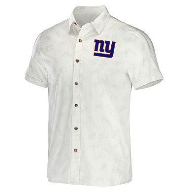 Men's NFL x Darius Rucker Collection by Fanatics White New York Giants Woven Button-Up T-Shirt