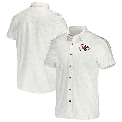 Men's NFL x Darius Rucker Collection by Fanatics White Kansas City Chiefs Woven Button-Up T-Shirt