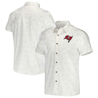 Men's NFL x Darius Rucker Collection by Fanatics White Tampa Bay Buccaneers Woven Button-Up T-Shirt