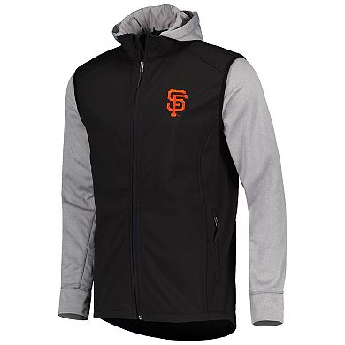 Men's Dunbrooke Black/Heather Gray San Francisco Giants Alpha Full-Zip Jacket