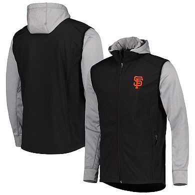 Men's Dunbrooke Black/Heather Gray San Francisco Giants Alpha Full-Zip Jacket
