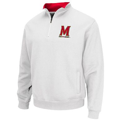 Men's Colosseum White Maryland Terrapins Tortugas Quarter-Zip Sweatshirt