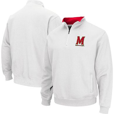 Men's Colosseum White Maryland Terrapins Tortugas Quarter-Zip Sweatshirt