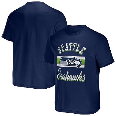 Men's NFL x Darius Rucker Collection by Fanatics College Navy Seattle Seahawks Stripe T-Shirt