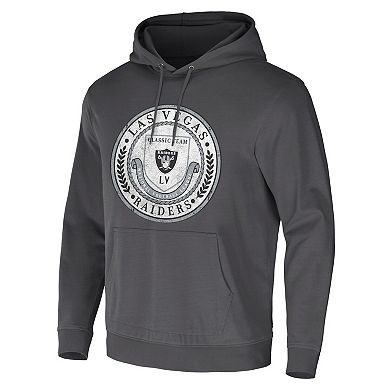 Men's NFL x Darius Rucker Collection by Fanatics Charcoal Las Vegas Raiders Washed Pullover Hoodie
