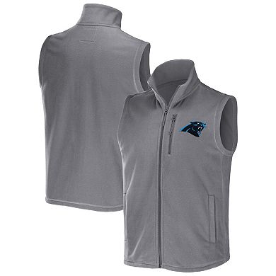 Men's NFL x Darius Rucker Collection by Fanatics Gray Carolina Panthers Polar Fleece Full-Zip Vest