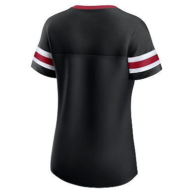 Women's Fanatics Branded Black Atlanta Falcons Original State Lace-Up T-Shirt