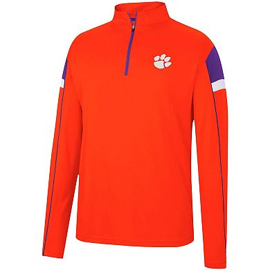 Men's Colosseum Orange Clemson Tigers Golf Match Quarter-Zip Windshirt