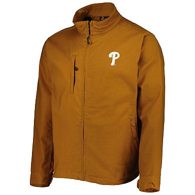 Men's Dunbrooke Tan Philadelphia Phillies Journey Tri-Blend Full-Zip Jacket