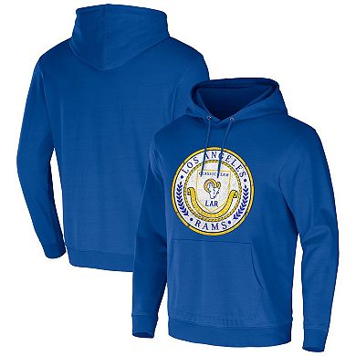 Men's NFL x Darius Rucker Collection by Fanatics Royal Los Angeles Rams Washed Pullover Hoodie