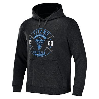 Men's NFL x Darius Rucker Collection by Fanatics Heather Charcoal Tennessee Titans Radar Pullover Hoodie