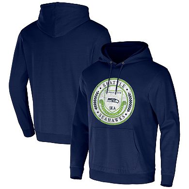 Men's NFL x Darius Rucker Collection by Fanatics College Navy Seattle Seahawks Washed Pullover Hoodie