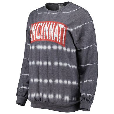 Women's Gameday Couture Gray Cincinnati Bearcats All About Stripes Tri-Blend Long Sleeve T-Shirt & Shorts Set