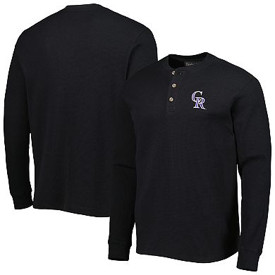 Men's Dunbrooke Colorado Rockies Black Maverick Long Sleeve T-Shirt