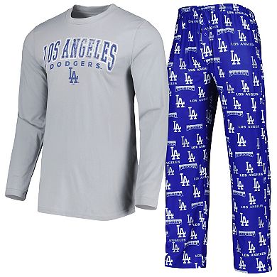 Men's Concepts Sport Royal Los Angeles Dodgers Breakthrough Long Sleeve Top & Pants Set