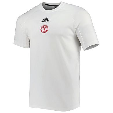 Men's adidas White Manchester United Raglan Travel T-Shirt