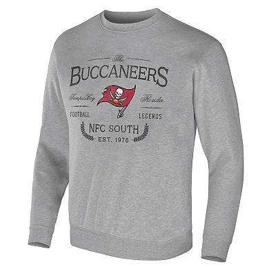 Men's NFL x Darius Rucker Collection by Fanatics Heather Gray Tampa Bay Buccaneers Pullover Sweatshirt