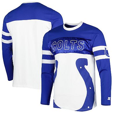 Men's Starter Royal/White Indianapolis Colts Halftime Long Sleeve T-Shirt