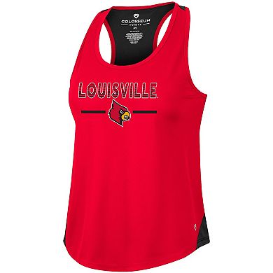 Women's Colosseum Red Louisville Cardinals Sachs 2-Hit Scoop Neck Racerback Tank Top