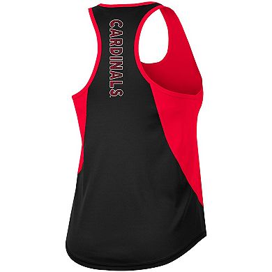 Women's Colosseum Red Louisville Cardinals Sachs 2-Hit Scoop Neck Racerback Tank Top