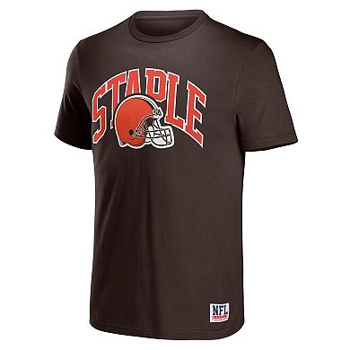 Men's NFL x Staple Brown Cleveland Browns Logo Lockup T-Shirt