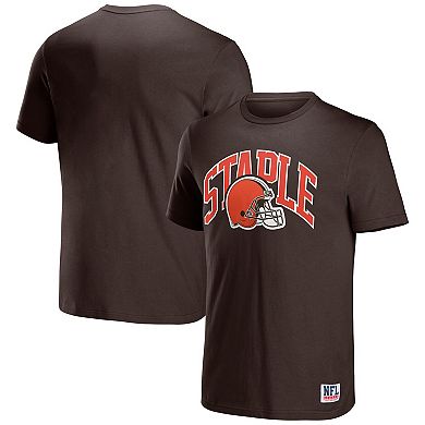 Men's NFL x Staple Brown Cleveland Browns Logo Lockup T-Shirt