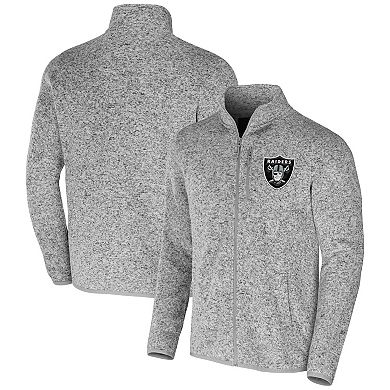 Men's NFL x Darius Rucker Collection by Fanatics Heather Gray Las Vegas Raiders Fleece Full-Zip Jacket