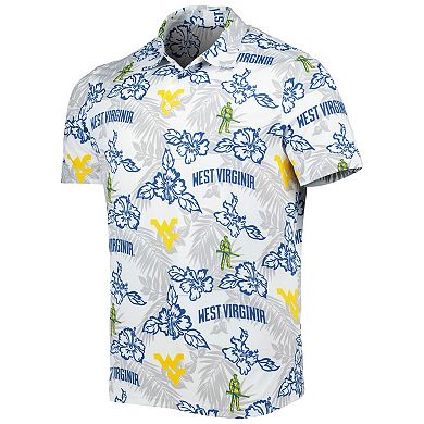 Men's Reyn Spooner White West Virginia Mountaineers Performance Polo