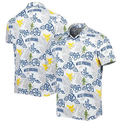 Men's Reyn Spooner White West Virginia Mountaineers Performance Polo