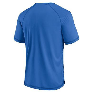 Men's Fanatics Branded Powder Blue Los Angeles Chargers Hail Mary Raglan T-Shirt