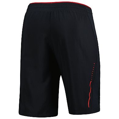 Men's Under Armour Black Wisconsin Badgers Woven Shorts