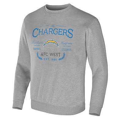 Men's NFL x Darius Rucker Collection by Fanatics Heather Gray Los Angeles Chargers Pullover Sweatshirt