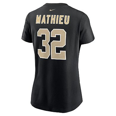 Women's Nike Tyrann Mathieu Black New Orleans Saints Player Name & Number T-Shirt