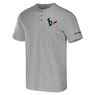 Men's NFL x Darius Rucker Collection by Fanatics Heather Gray Houston Texans Henley T-Shirt