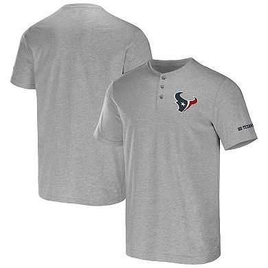Men's NFL x Darius Rucker Collection by Fanatics Heather Gray Houston Texans Henley T-Shirt
