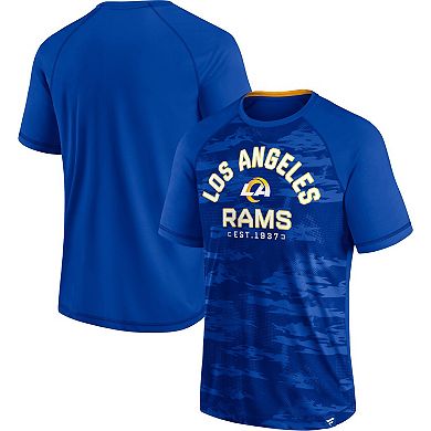 Men's Fanatics Branded Royal Los Angeles Rams Hail Mary Raglan T-Shirt