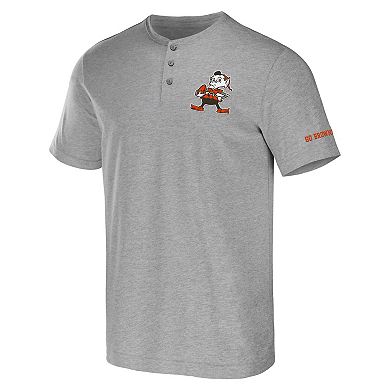 Men's NFL x Darius Rucker Collection by Fanatics Heather Gray Cleveland Browns Henley T-Shirt