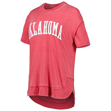 Women's Pressbox Crimson Oklahoma Sooners Arch Poncho T-Shirt